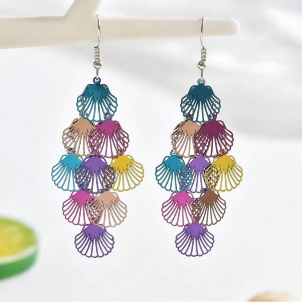 Colorful Seashell Earrings